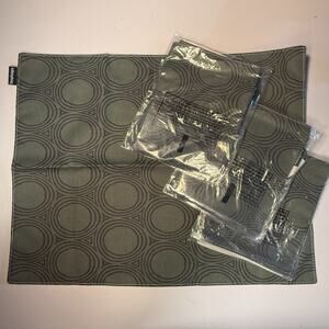 Deny Designs Green Geometric Placemat Set of 4 - 18.75 x 14.75 inches - Cotton
